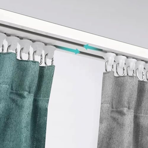 Tringle à rideau coulissante avec double rainure, support de plafond, tringle à rideau simple, glissières droites pour séparateur de salle de douche, 3 m