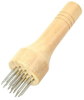 Stainless Steel Meat Tenderizer, Kitchen Mallet Wood Handle Meat Blades Needle Manual Steak Hammer Tool for Beef, Steak, Chicken and Pork
