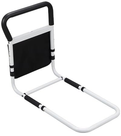 Riel auxiliar de cama de seguridad para cama para adultos con bolsa de almacenamiento, soporte seguro para barandillas, prevención de caídas para mujeres mayores embarazadas, personas mayores,