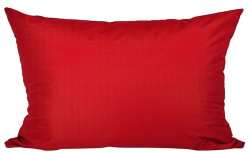 JACK 40x60cm Outdoor Lounge Kissen Dekokissen inkl. XXL-Füllung Wasserabweisend Sitzkissen Garten Stuhl Lotus Effekt, Farbe:Rot