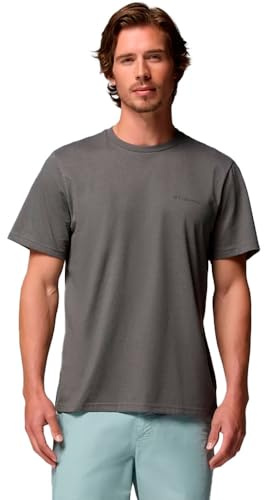 Columbia Men's Basic Tee, Short Sleeve T-Shirt, Charcoal HTHR, XX-Large