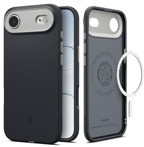 Spigen iPhone Air Hülle Nano Pop MagFit [Zweifarbiges Design] Stylisch Dünn Staubfrei Schlank Slim, Kompatibel mit MagSafe Zubehör -Black Sesame