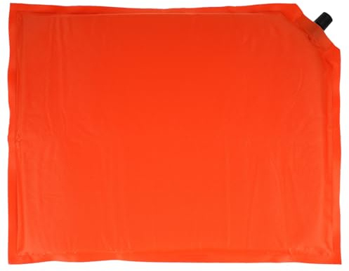 Selbstaufblasendes Sitzkissen 40x30x3cm, Faltbar für Unterwegs | PE Baumwolle, Ventilverschluss und Feuchtigkeitssperre, Orange, für Strand und Outdoor Feste, Junge Mädchen