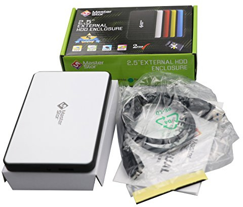 MasterStor 2 Jahre Garantie One Touch Backup Festplatte 2,5 SATA Externe Festplatte USB 3.0 Tragbare Externe Festplatte superschnelle Notebook und PC-Festplatte weiß 500 GB