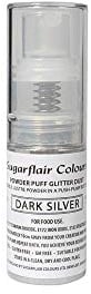 Powder Puff Glitter Dust Spray- Dark Silver 10g