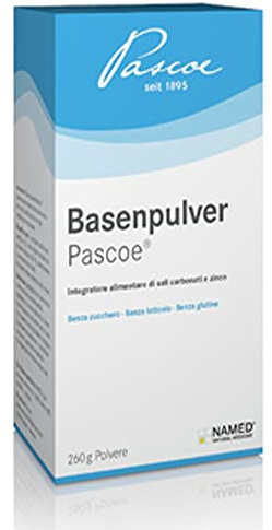 NAMED Basenpulver Pascoe Polvere | Integratore Calcio Magnesio Zinco e Sodio | Per Equilibrio Acido-Base e Metabolismo Energetico | Supporto Ossa, Muscoli e Sistema Immunitario | 260 g
