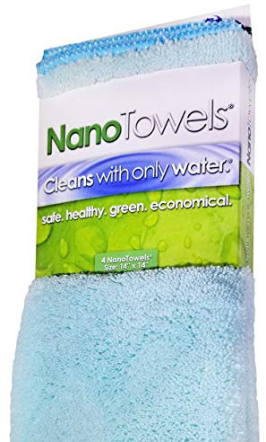 Life Miracle Nano-Handtücher – erstaunliches Öko-Gewebe, das praktisch jede Oberfläche mit nur Wasser reinigt. Keine Papiertücher oder giftigen Chemikalien mehr (Blaugrün)