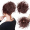 XXL Haarteil Extensions Dutt Haargummi mit Haaren Glatt Haarknoten Hochsteckfrisuren Haarverlängerung für Frauen 45g Dunkles Kastanienbraun
