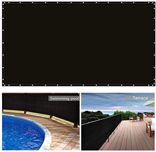 YZJL Outdoor-Verkleidung verdeckter Datenschutz-Bildschirm for den Hinterhofzaun Swimmingpool-Deck-Balkon dekorative Zäune Gartensichtschutz (Color : Black, Size : 1.8x5m)