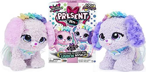 Present Pets Fairy Puppy, interaktives Plüschtier mit über 100 Geräuschen und Reaktionen (Stil kann variieren), Kinderspielzeug für Mädchen ab 5 Jahren, 6061372
