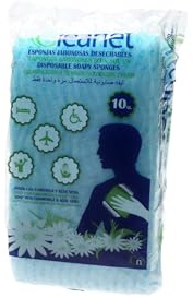 Cleanet Plus: Einweg-Schwämme, Dicke und Weichheit, extra 1,9 cm (± 0,1 cm), mit Aloe Vera und Kamille, 1 Packung x 10 Stück, 12 x 20 cm