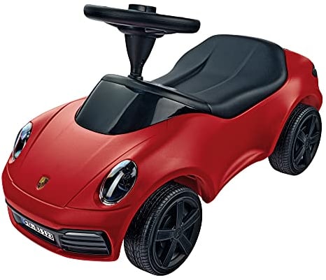 BIG Spielwarenfabrik - Baby Porsche 911 - Designt von den Porsche Design Studios, mit Breiten Flüsterreifen und griffigem Lenkrad, Rutscher Auto, für Kinder ab 18 Monaten, Rot, 800056353
