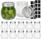 10 oz Glass Mason Jars, 12 Pack 300 ml Canning Jars with Regular Mouth Lids, Glass Jars Storage Containers for Overnight Oats, Jam, Jelly, Honey, Beans, Spice