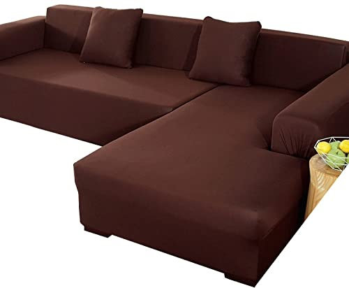 Sofabezug Couchbezug L U Form L-Förmige Sofabezüge Grau Beige Braun Sofahusse Stretch Eckcouch Rechts Links L-vormig Bank Sofa Hussen 1 2 3 4 Sitzer 3er 2er Couch Bezug Überzug Ecksofa Cover