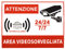 Adesivi Allarme Casa Set di 10, Etichette Videosorveglianza Allarme Polizia, Adesivi Dissuasivi Allarme Impermeabile Anti UV Forte viscosità - 8 * 6CM