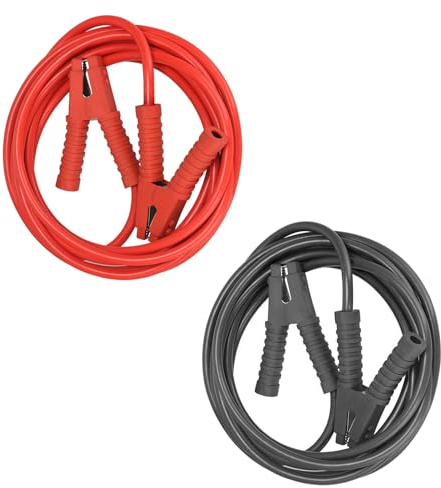 AufuN Starthilfekabel, Boosterkabel für 12/24 Volt Autobatterien, Starterkabel Set, Kupfer Überbrückungskabel mit Überspannungsschutz geeignet für PKW, LKW, Motorräder (6m,1200amp)