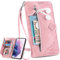 BAILI Handyhülle für Huawei P Smart 2020 Hülle, Reißverschluss Tasche Flip Handytasche für Huawei P Smart 2020 Case