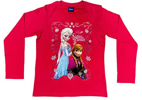 Official Licensed Disney+ Frozen Esha Girls Kids Tops, Age 2-10 Years (as8, Age, 6_Years, Regular, Pink, 6 Years)