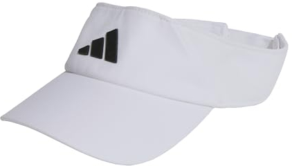 adidas Unisex AEROREADY Visor, White/Black, XS