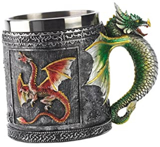 HOMSFOU Stainless Steel Mug 3D Dragon Mug Dragon Mug tankard 3D Mug Wine Glass Personality