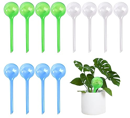 12 bolas de riego, dispositivo de riego automático, sistema de riego automático para plantas, dispositivo auxiliar para regar macetas, para verduras, plantas en macetas, flores (13 x 5 cm)