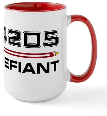 BAAROO USS Defiant DS9 Dark Mug Ceramic Coffee Mug, Tea Cup 15 oz