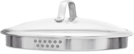 GreenPan Venice Pro 9.5 Glass Straining Lid with Stainless Steel Handle, Cookware Pots and Pans, Dishwasher Safe, PFAS-Free