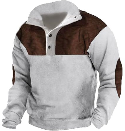 KONG JIMFAN Pullover Herren Mit Kapuze Langärmeliges Hoodie Herren Weiß Lässige Hoodie Tshirt Mit Kapuze Herren Modischer Pullover T-Shirt Mit Kapuze Herren Hoodie Herren(White,L)