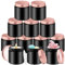 Tioncy 12 Pcs 4oz Empty Cosmetic Container Glass Candles Jars with Rose Gold Lids 100ml Round Small Candle Making Mason Canning Jar for Sample Powder Liquid Camping Travel Storage(Black)