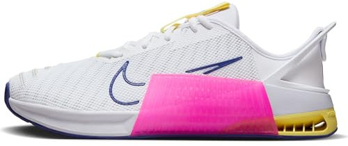 Nike Herren M Metcon 9 Flyease Training Schuhe, White/White-Deep Royal Blue-Fierce Pink, 44 EU