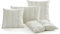 DecoHomeTextil Heimtextilmanufaktur Kissen Dekokissen Zierkissen mit Füllung und Reißverschluss Bilbao Streifen Beige 4er-Set 50x50 cm wasserabweisend pflegeleicht Outdoorkissen Garten