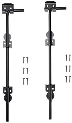 rockible 2 x Zauntor-Bodenriegel, Türriegel, Tor, Drop-Rod-Torstopper für Holzzäune, 46cmx8.1cm