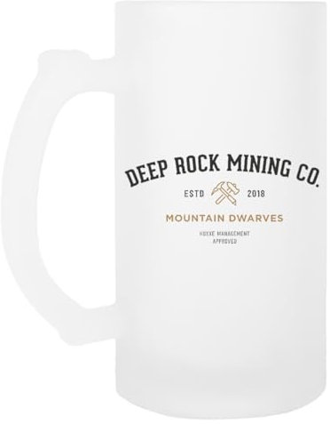 Generisch Deep Rock Galactic Mining Bierkrug Mit Henkel Aus Glas