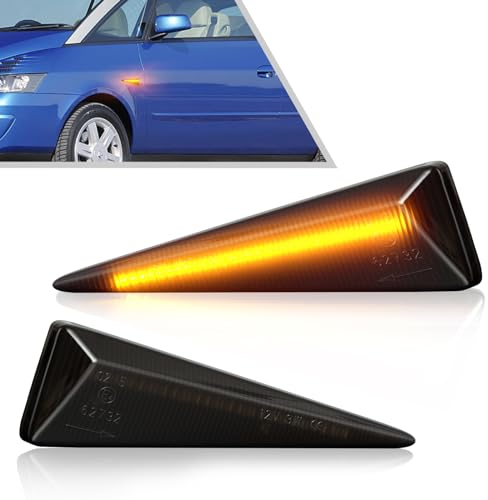 OZ-LAMPE LED Blinker Seitenblinker für Renault Avantime Espace IV Megane II Scenic II Vel Satis Wind, Blinker mit Canbus Fehlerfrei, Schwarz