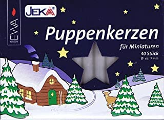 Richard Glässer Puppenkerzen weiß Durchmesser 10 mm, 20-Stück/Schachtel, 29320