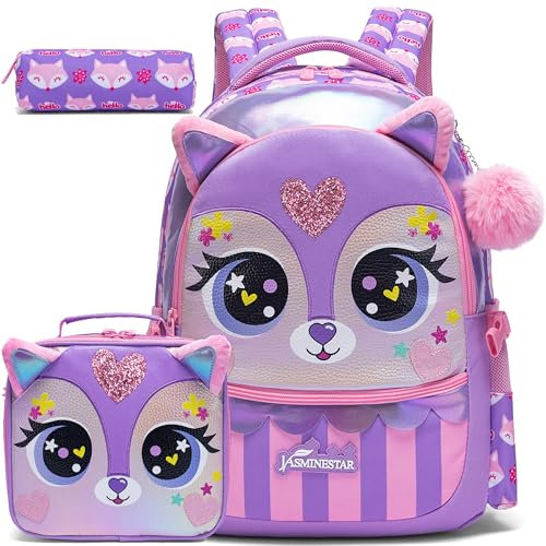 HTgroce Mochila Niña Gatito Mochila Escolar para Niñas de Mochila Infantil al con para Escuela