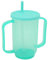 Gobelet à Boire pour Adulte de 350 Ml, Gobelets en Paille à 2 Poignées, Gobelets en Plastique Anti-déversement, Gobelets à Gorgée D'indépendance pour Adultes à mobilité Limitée