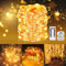 GreenClick Fairy Lights Battery Operated, 20.5m 200 LED Copper Wire Battery String Lights,Fairy Lights 4.5V IP65 Waterproof Indoor for Bedroom Christmas Decorations(Warm White,Battery Box is IP44)