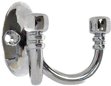 VIBE Double Robe Hook Vintage Acorn Style in Polished Chrome
