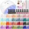 PEACECOLOR 38PCS Kit Semipermanente Unghie con Lampada 20 Colori Smalti in Gel per Unghie con gli Strumenti Essenziale per Unghie Manicure Pedicure