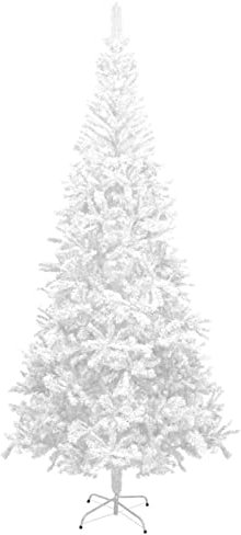 HXFFXHF Albero di Natale Artificiale Albero di Natale Decorazione per Interni e Supporto in Ferro Pino L 240 cm Bianco alla Moda