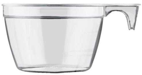 Monouso | 50 Tazas de plástico 90ml, Transparente, Café y te, Tazas cafetería, Juego de Tazas de café, Vaso reutilizable, Apto para microondas, Sin BPA