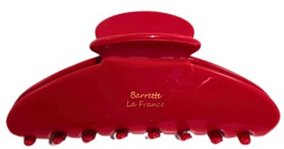 Barrette à cheveux bordeaux de qualité supérieure - Barrette La France - Grande pince à cheveux antidérapante pour femmes et adolescents - Maintien stable pour différents types de cheveux - 11 cm