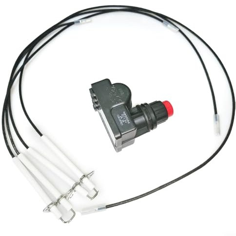 HOHOVYVY Allume-barbecue piézo électrique, kit d'allumage de barbecue avec 4 sorties pour barbecue de 36 pouces, allume-feu de rechange (noir)