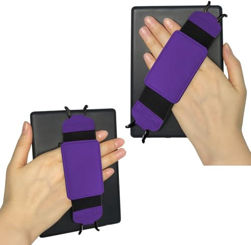Secure Hand Strap for 6-7 Kindle and Tablets, Handle Grip for Tablet eReaders Fire - Kobo/Voyaga/Lenovo/Sony Kindle E-Book Tablet(Purple)