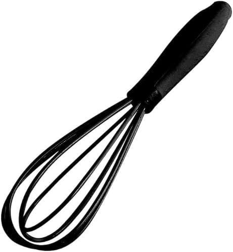 1Pc Black Mini Silicone Whisks,Non-Stick Whisks,Milk and Egg Beater Blender,Hand Egg Mixer,Kitchen Whisks for Cooking, Baking, Mixing,Stirring,6.7inch,Cooking Utensils,Whisks,Kitchen and Dining Whisks