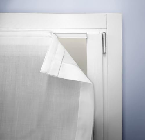 Byour3 - Kit Bastone Tenda con Strappo SU MISURA - Barra per Tende a Pannello per Vetro Tende Pacchetto Tendine Porta Finestra infisso Binario riloga Alluminio (1 Kit, Su Misura)