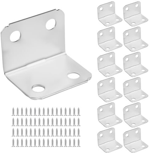 30 Pièces Équerre d'Assemblage 30 x 22 x 22mm avec 120 Vis Incluses Équerre de Fixation en Acier Inoxydable Antirouille et Étanchéité 90 Degrés Pour Meubles, Étagères, Tables et Chaises en Bois
