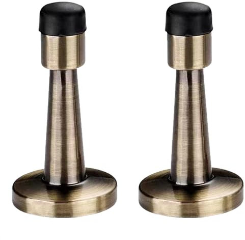 2 Pcs Door Stop, Door Stops Indoors, Used to Protect Doors and Walls Or Indoor Hotel Offices and Other Places (Bronze)