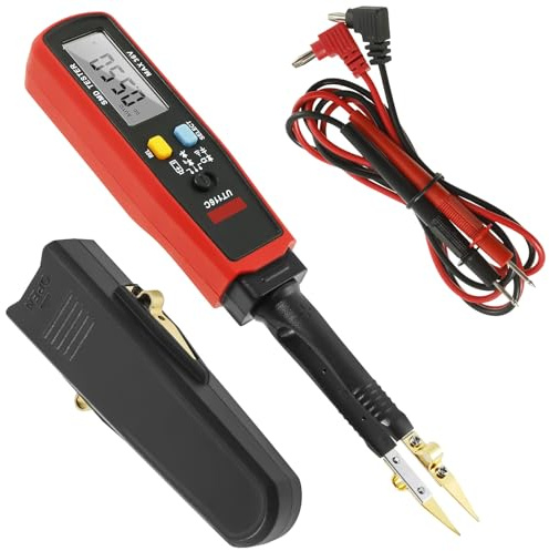 CWAGRQ Smart Tweezers SMD Tester, 36V DC Auto Scan Resistance Capacitor Diode Tester, Portable Digital Multimeter with Gold Plated Test Arms, Circuit Test Tool for Car Fuse, Phone, Laptop Repair